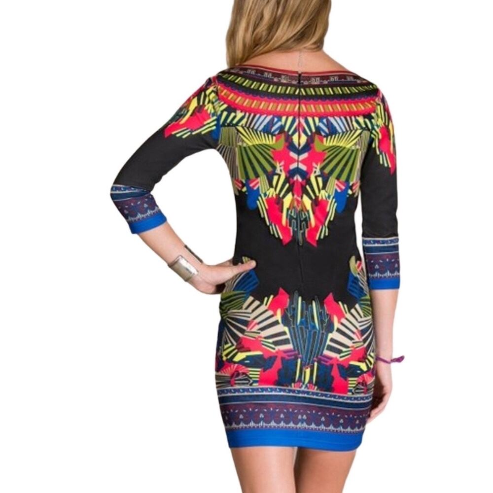 Flying Tomato Black Mini Bodycon Dress Sz M - Picture 10 of 12